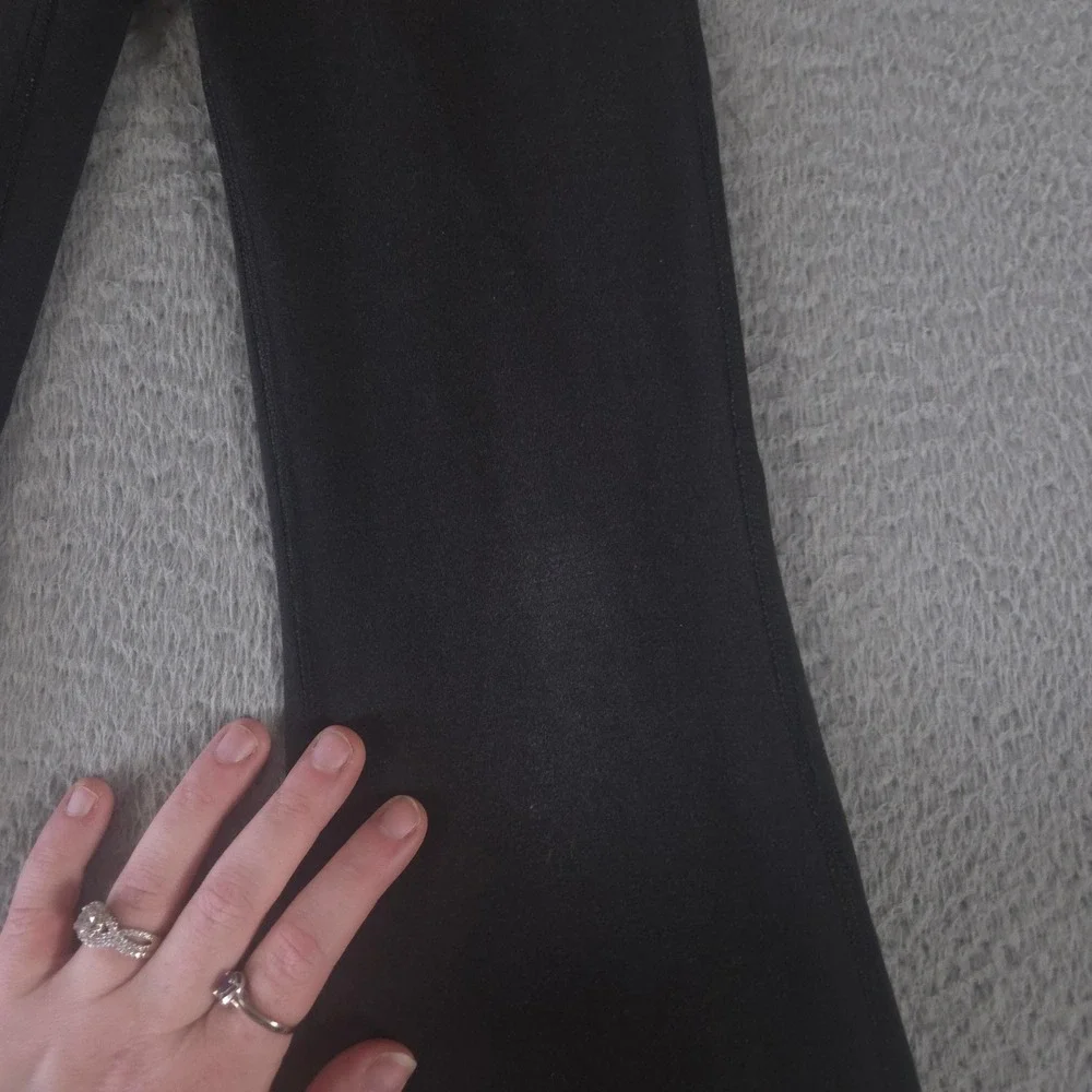 Old Navy Leggings Girls 8 Black PowerChill Crossover High-Waisted Flared Leg